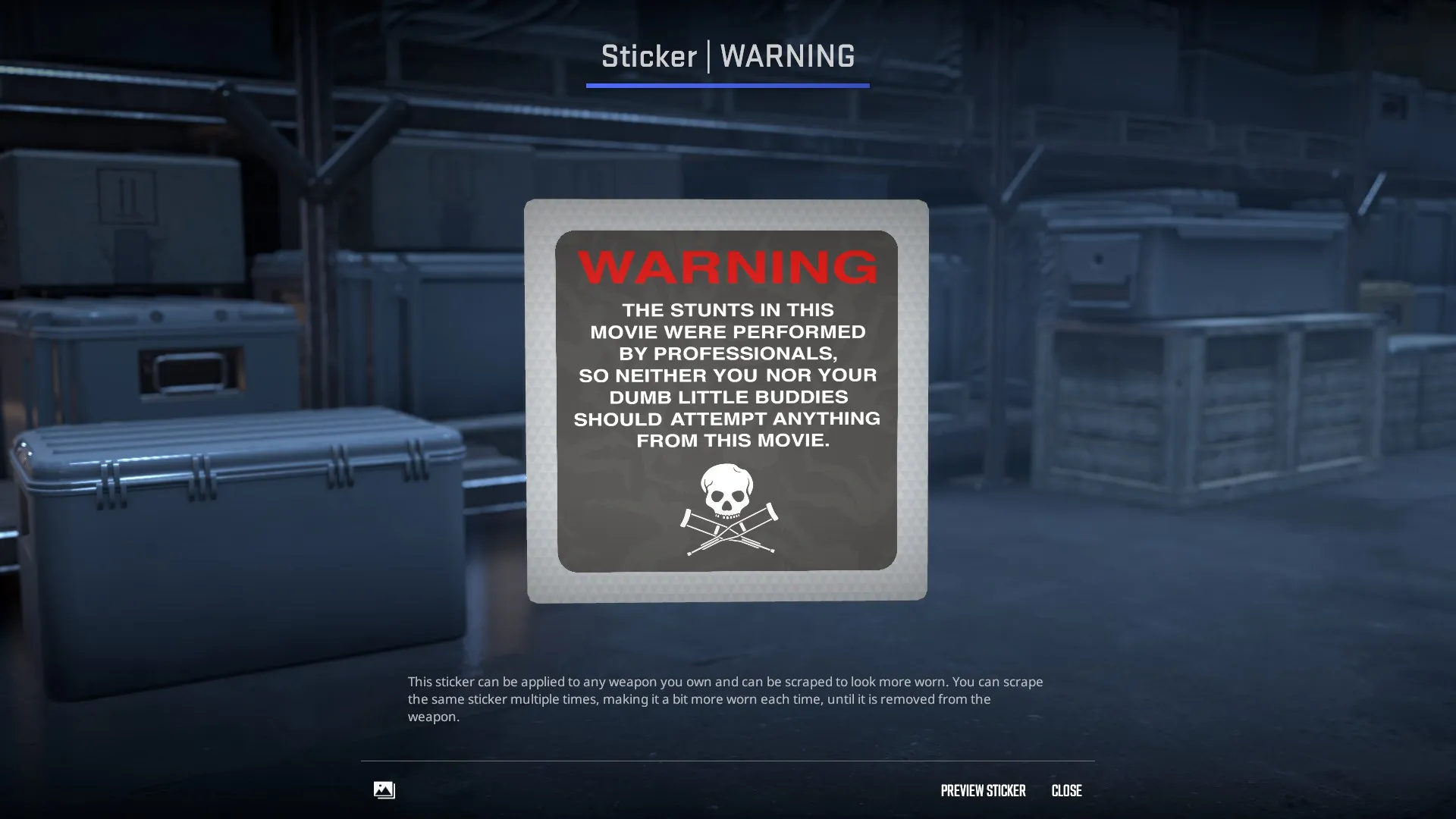 Sticker | WARNING